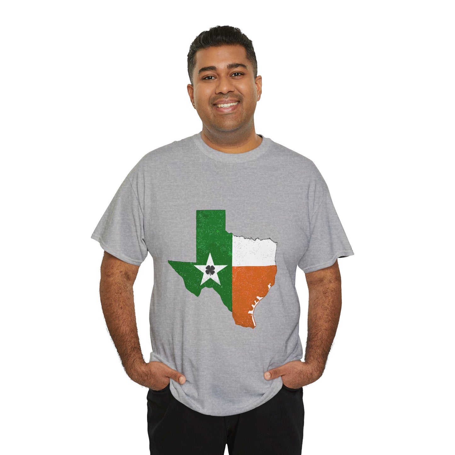 Texas Shamrock Pride Shirt-Unisex Heavy Cotton Tee
