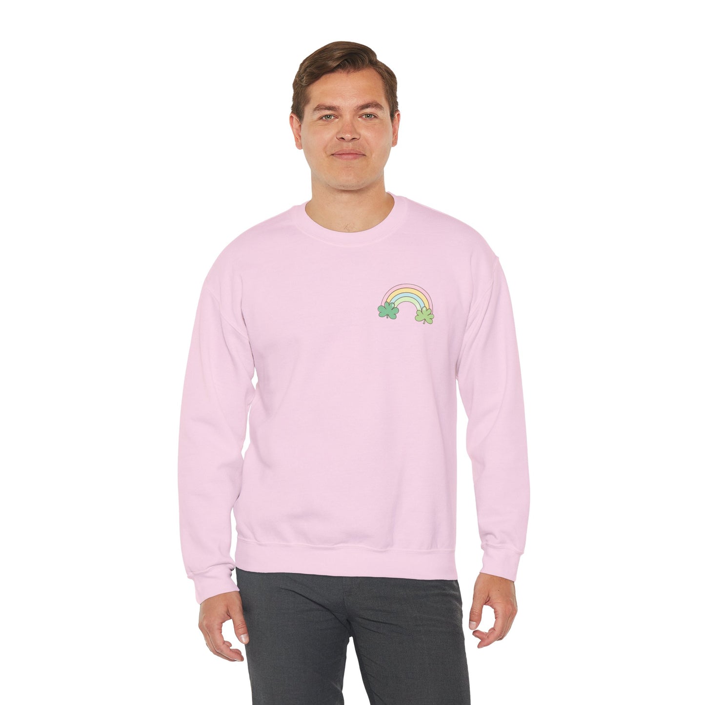 Lucky Rainbow St. Patrick’s Day Crewneck Unisex Heavy Blend™ Sweatshirt