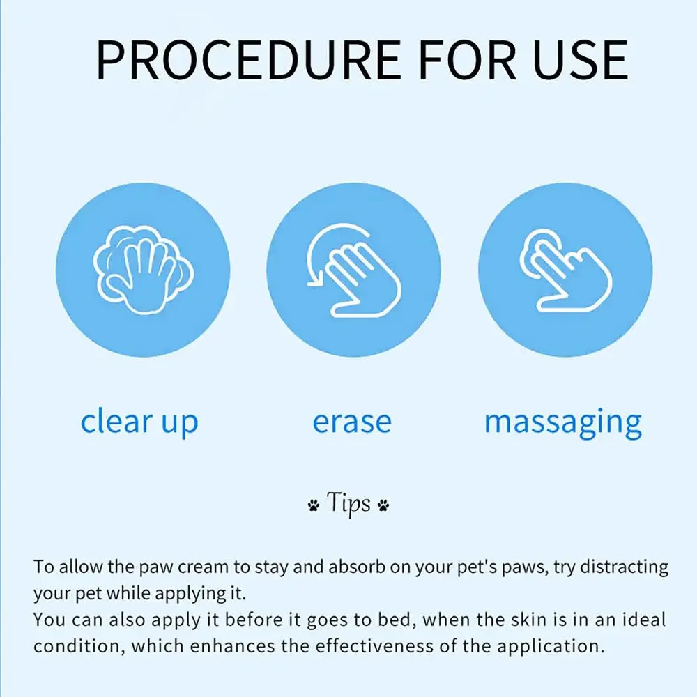 Paw Balm for Cats & Dogs 1.76oz - Pet Paw Protective Cream Nose Protector Moisturizer Cracked Feet Repair