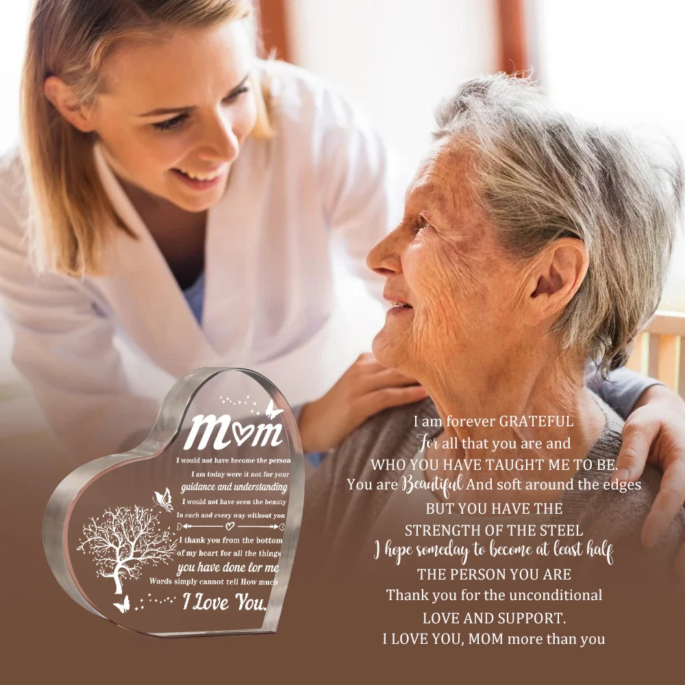 Mom Love Plaque – From Daughter, Son, or Family