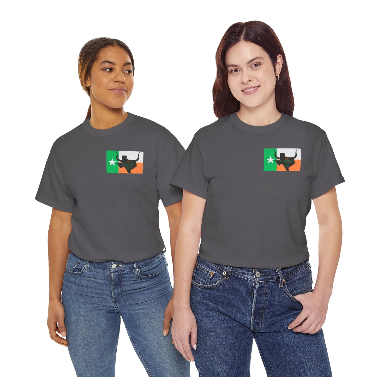 Texas Irish Longhorn Shirt-Unisex Heavy Cotton Tee
