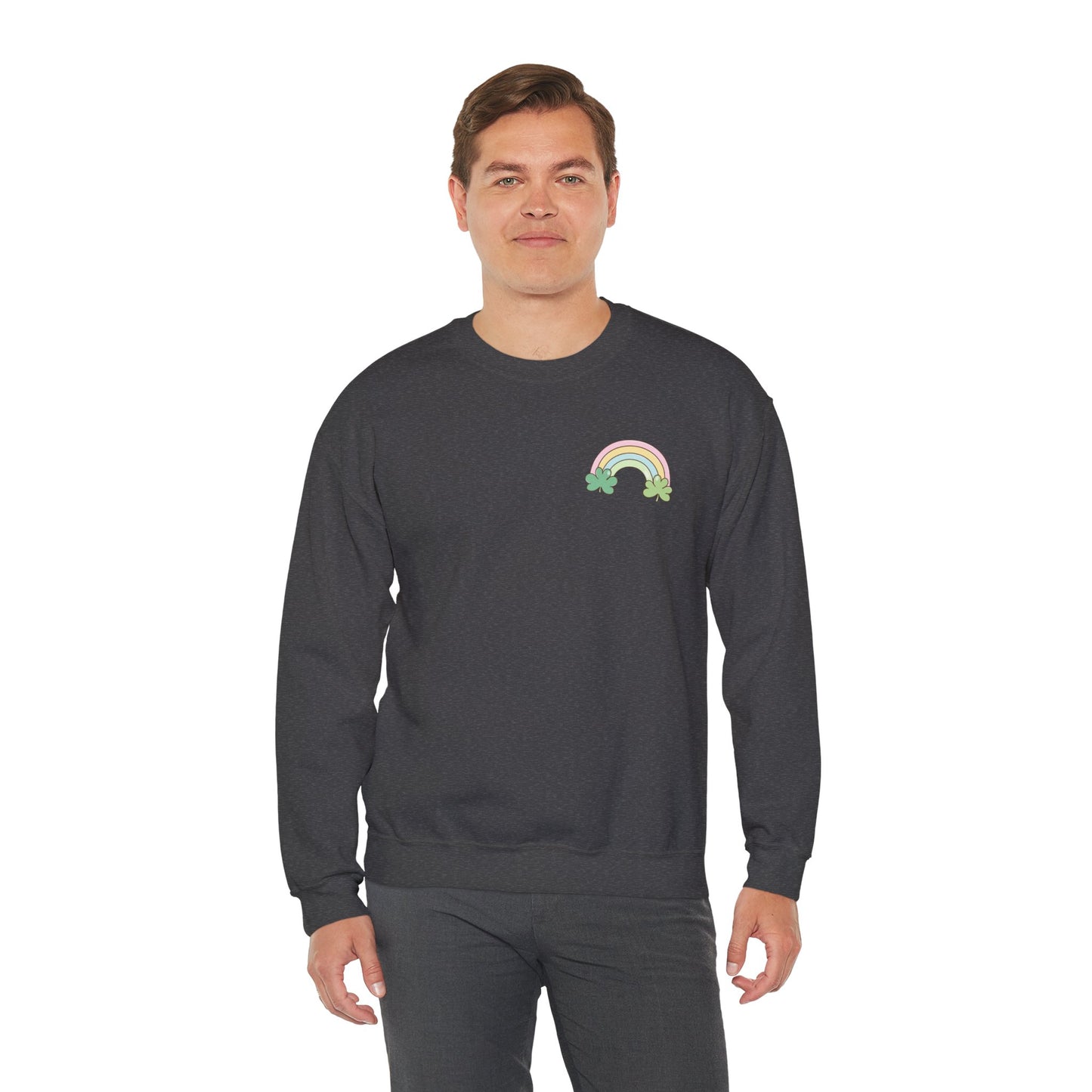 Lucky Rainbow St. Patrick’s Day Crewneck Unisex Heavy Blend™ Sweatshirt