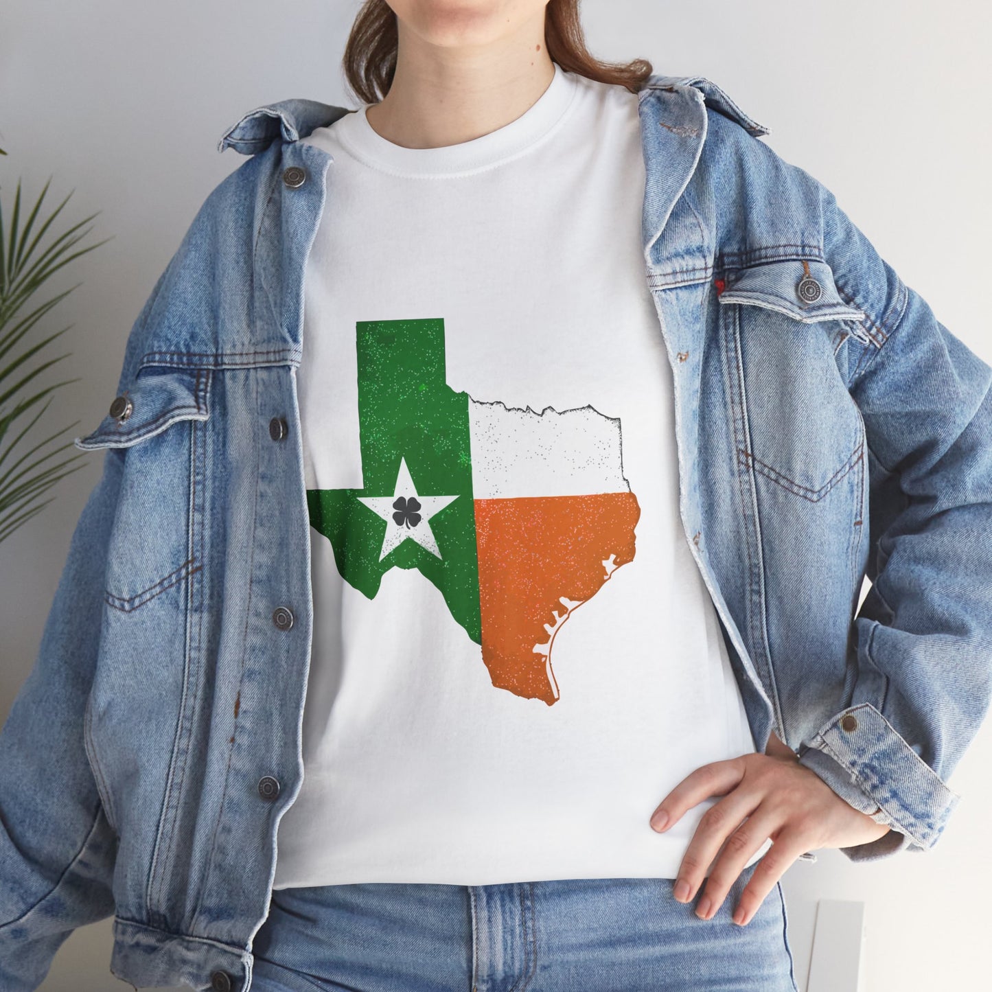 Texas Shamrock Pride Shirt-Unisex Heavy Cotton Tee