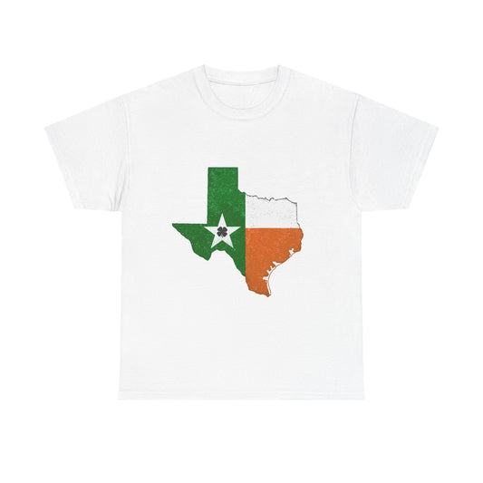 Texas Shamrock Pride Shirt-Unisex Heavy Cotton Tee