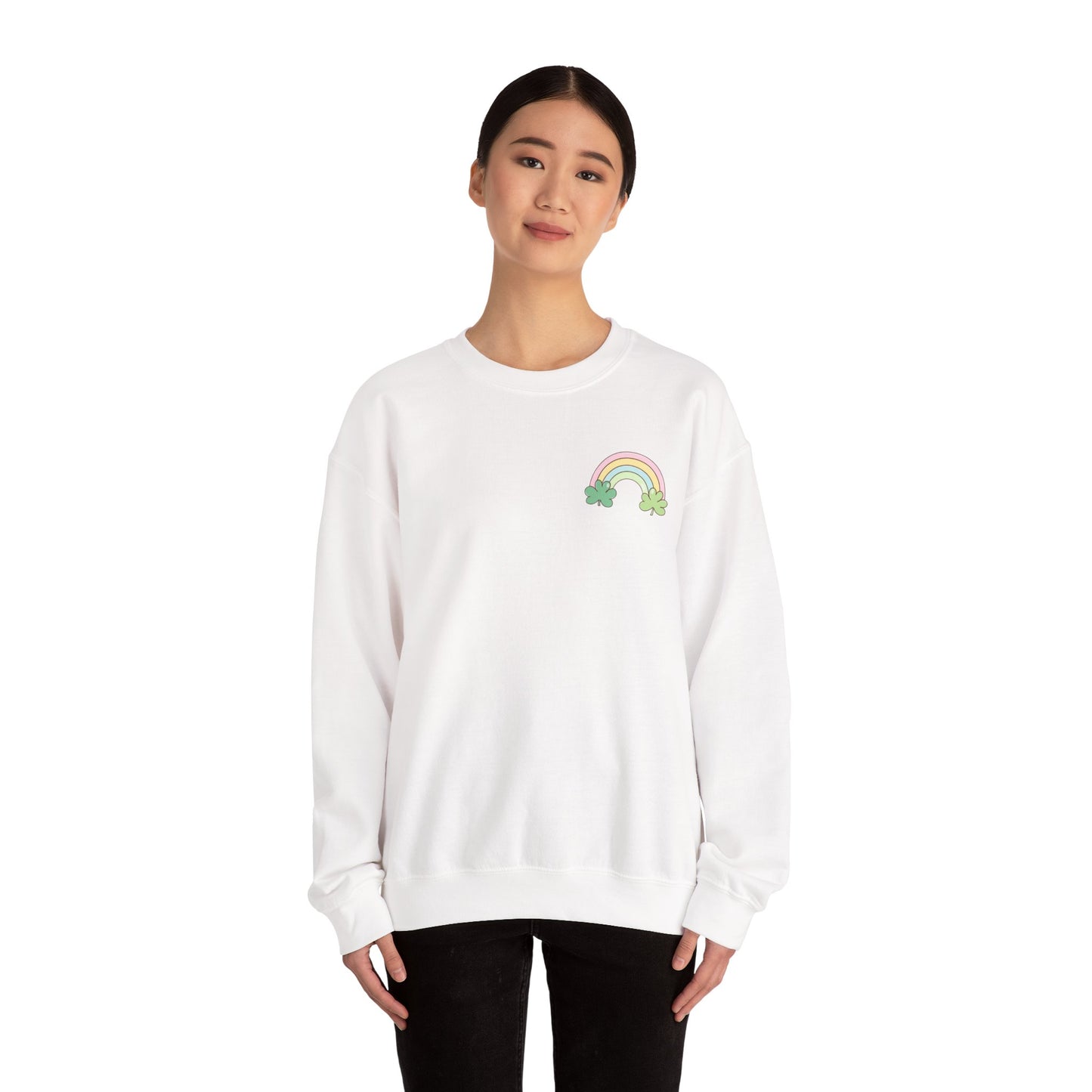 Lucky Rainbow St. Patrick’s Day Crewneck Unisex Heavy Blend™ Sweatshirt
