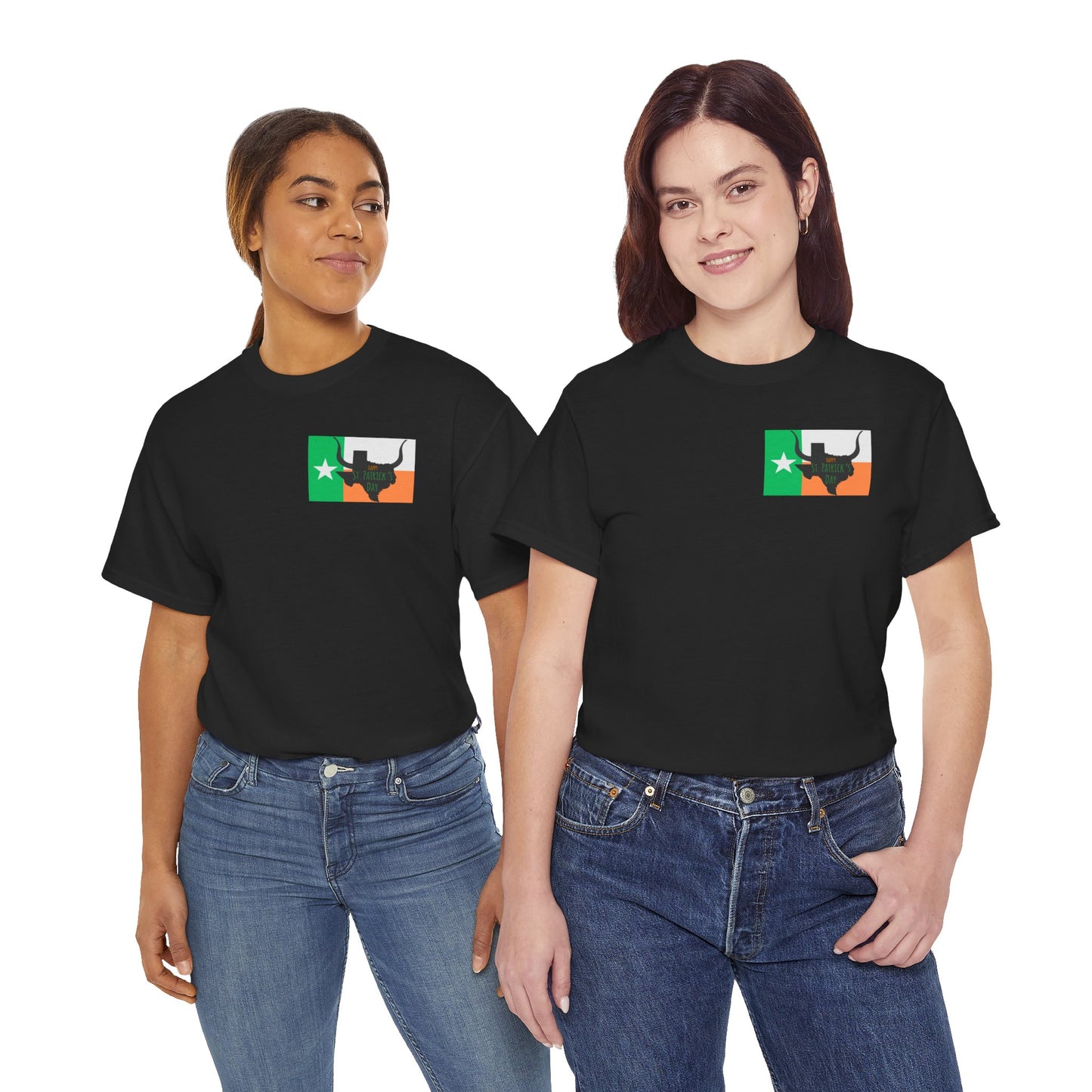 Texas Irish Longhorn Shirt-Unisex Heavy Cotton Tee