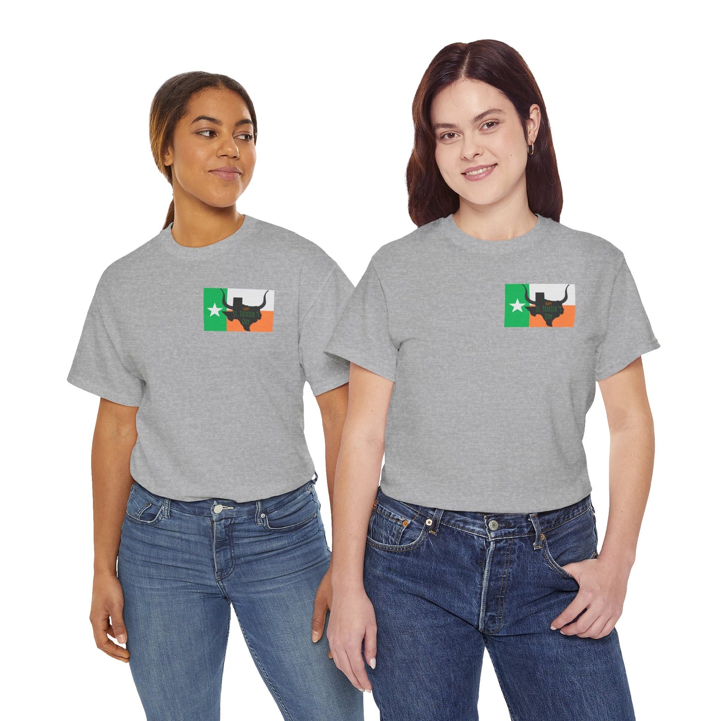 Texas Irish Longhorn Shirt-Unisex Heavy Cotton Tee