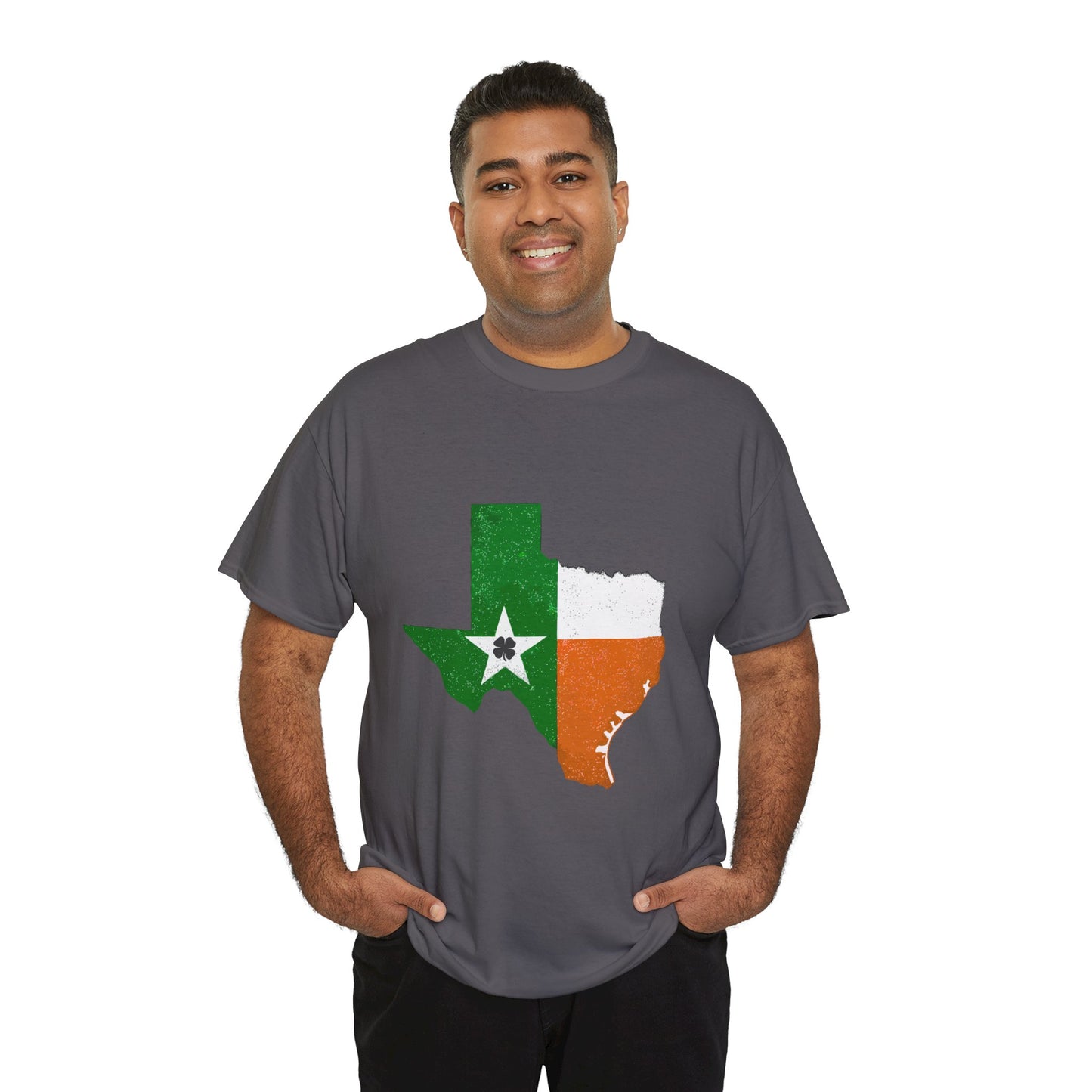 Texas Shamrock Pride Shirt-Unisex Heavy Cotton Tee