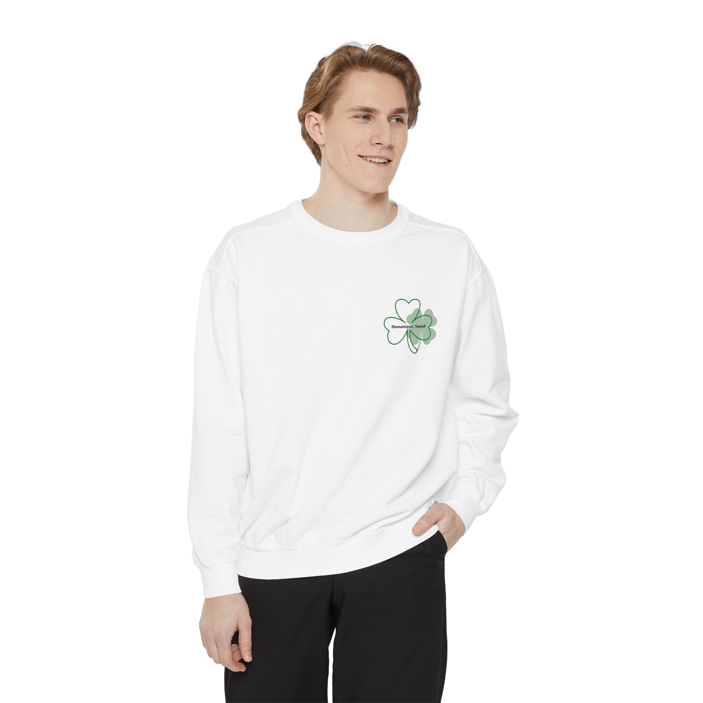 Shenanigans Squad St. Patrick's Day Sweatshirt | Irish Shamrock Crew Neck