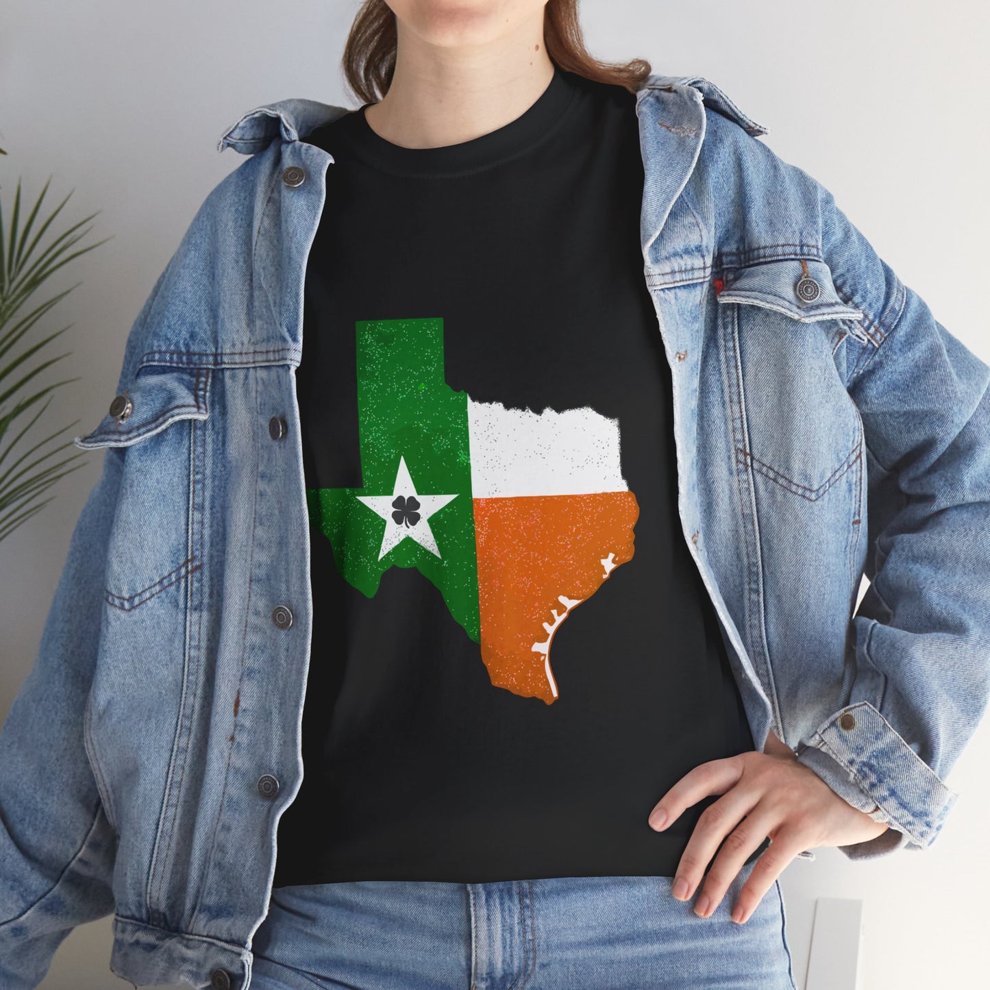 Texas Shamrock Pride Shirt-Unisex Heavy Cotton Tee