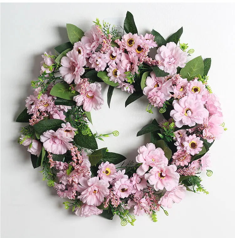 Artificial Eucalyptus Wreath - 18" Silk Greenery Door Decor