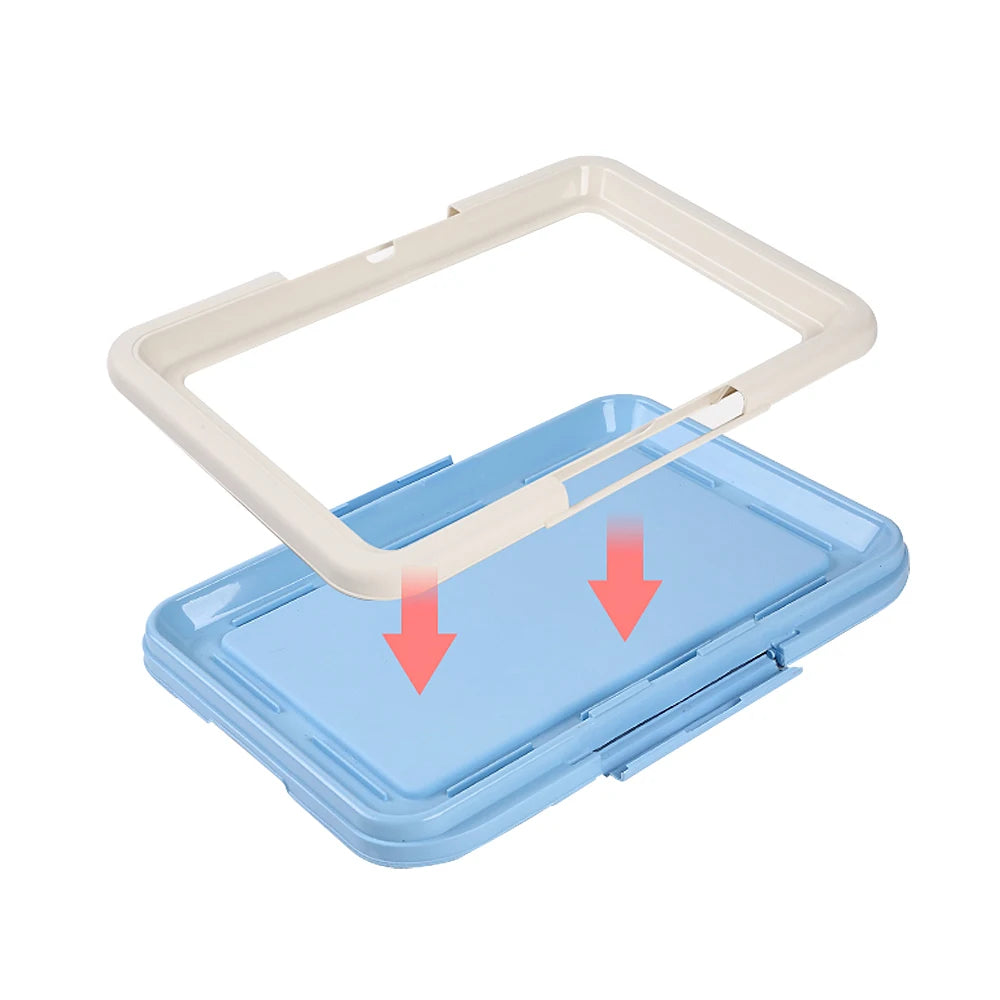 Dog Potty Training Tray - Indoor Puppy Pad Holder for Small Dogs 18.5"x13.5"