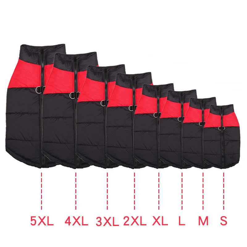 Waterproof Winter Dog Coat - Warm Vest Jacket for Small, Medium, Large & XL Dogs
