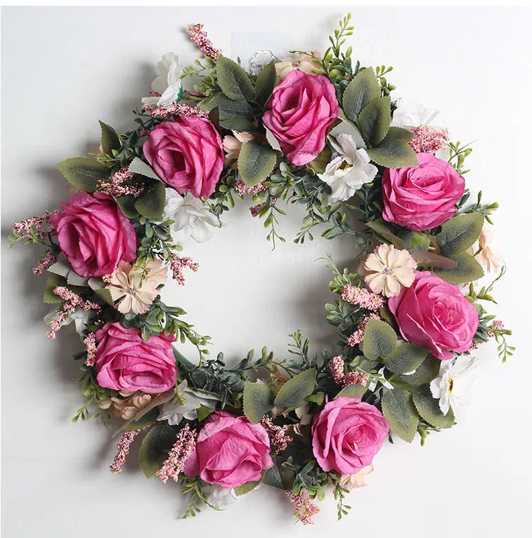 Artificial Eucalyptus Wreath - 18" Silk Greenery Door Decor