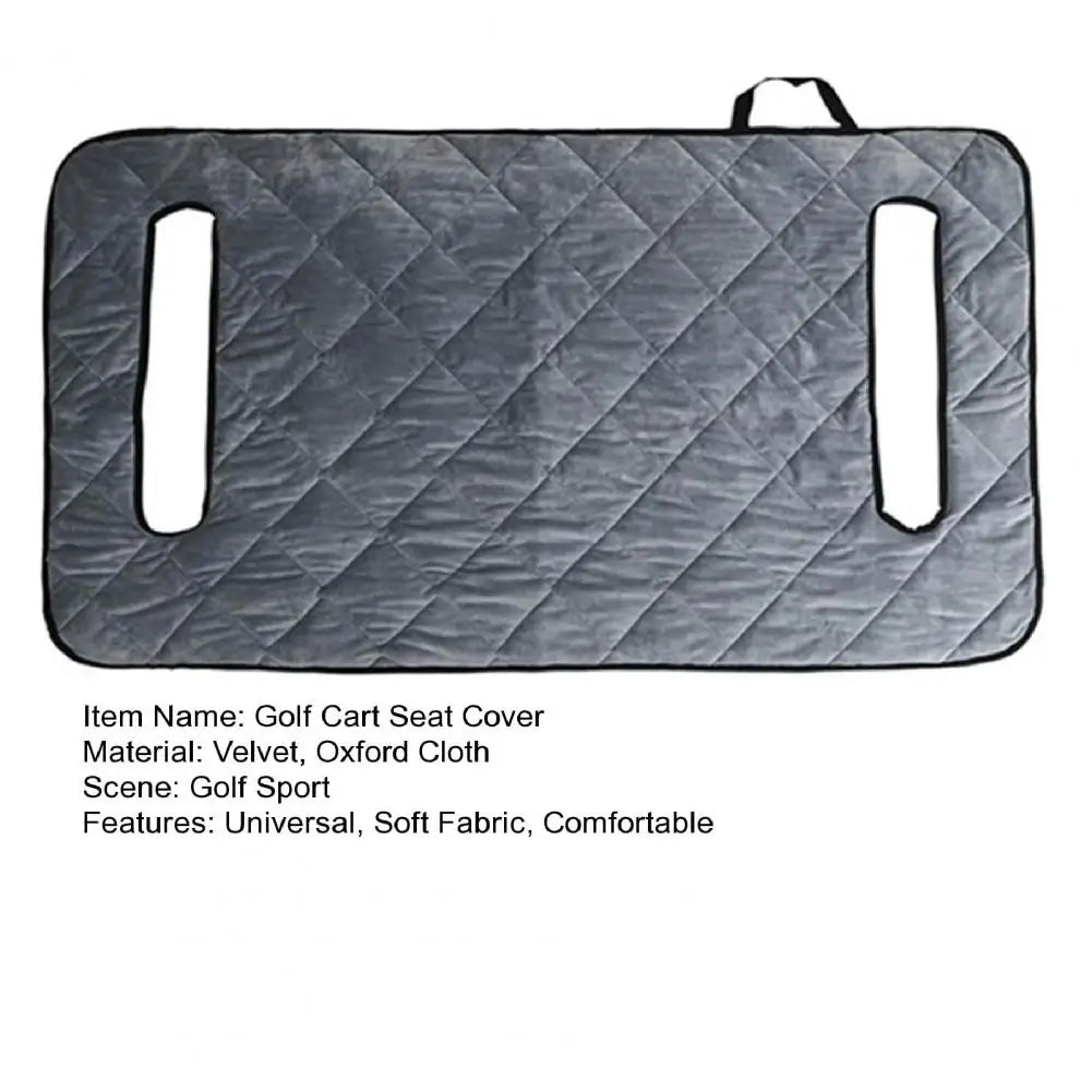 Velvet Golf Cart Seat Cover - Non-Slip Blanket for Club Cars, Grey Golf Cart Seat Cover