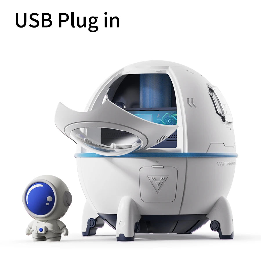 Astronaut Humidifier - Space Capsule Diffuser with 7-Color Night Light