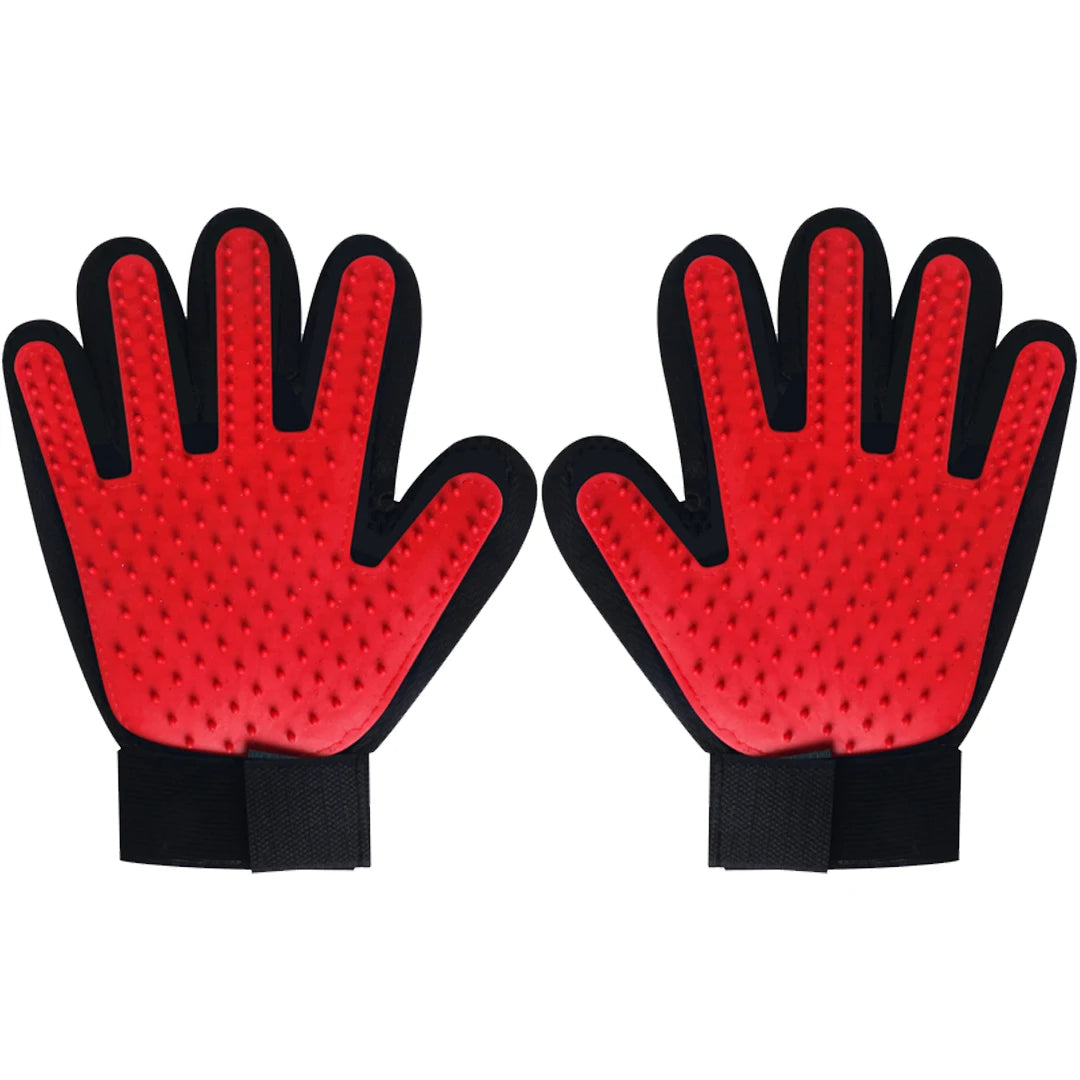 Pet Grooming Gloves - Gentle Hair Removal & Massage Brush for Dogs & Cats