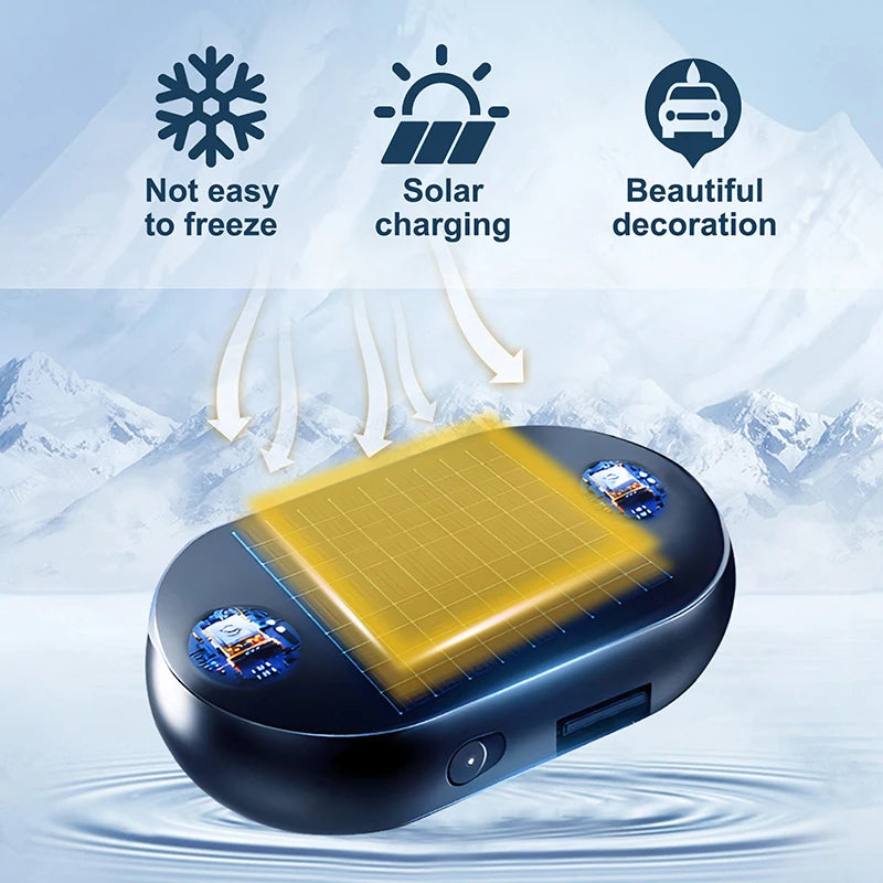 Solar Defrost Mini – Car Glass De‑Icer with USB Charging Bank
