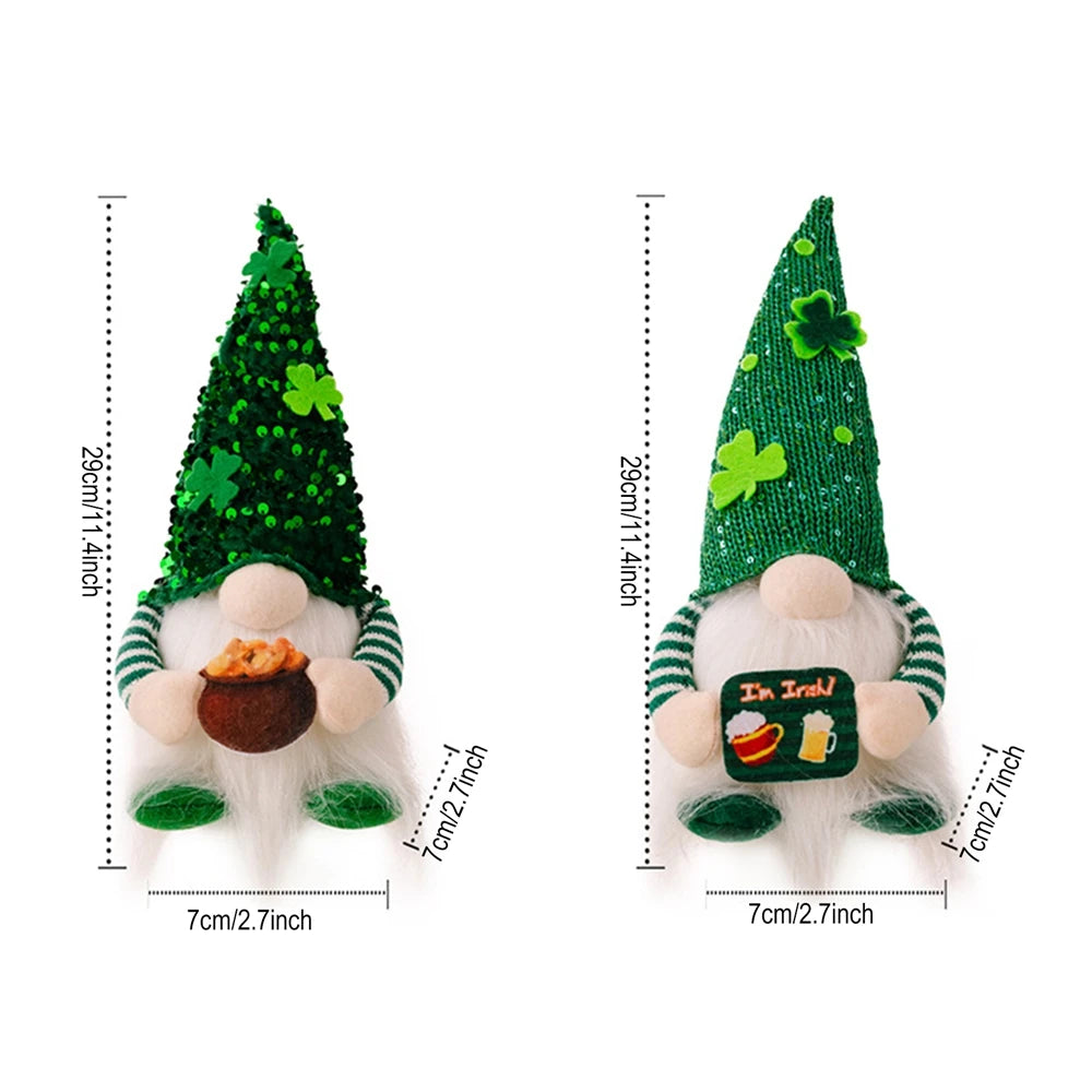 LED Light-Up Irish Gnome - St. Patrick's Day Plush Decor