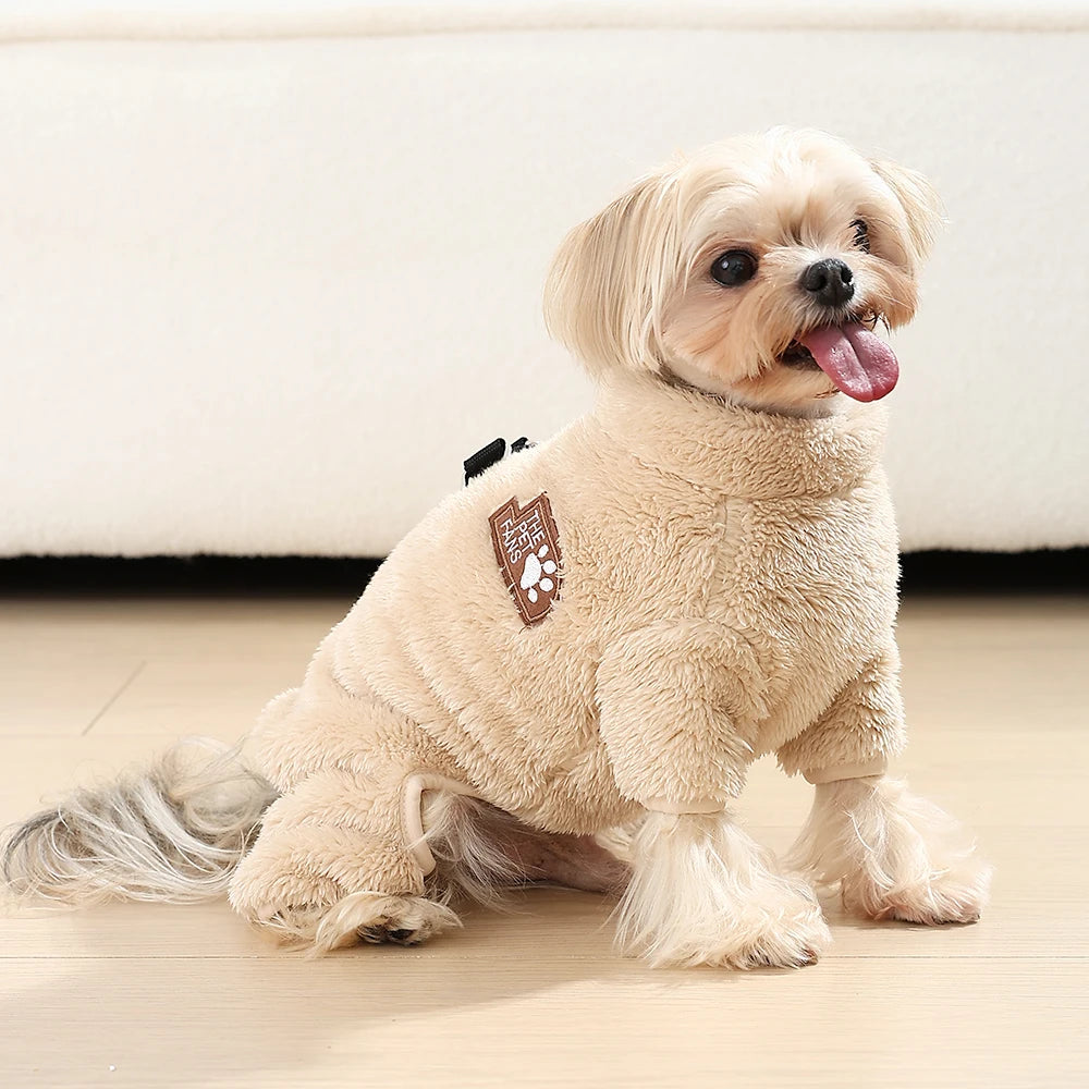 Soft Fleece Dog Coat - Winter Jacket with Zipper & D-Ring