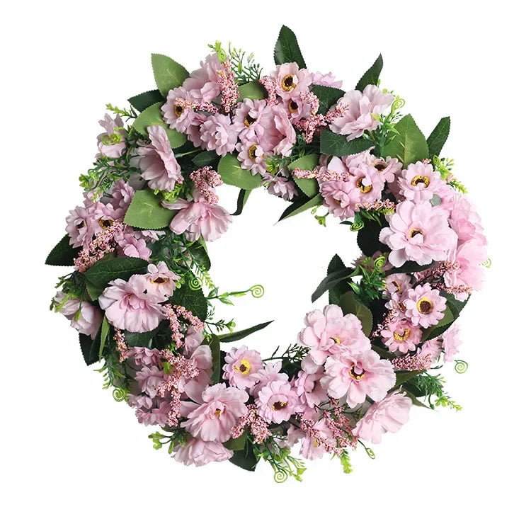 Artificial Eucalyptus Wreath - 18" Silk Greenery Door Decor