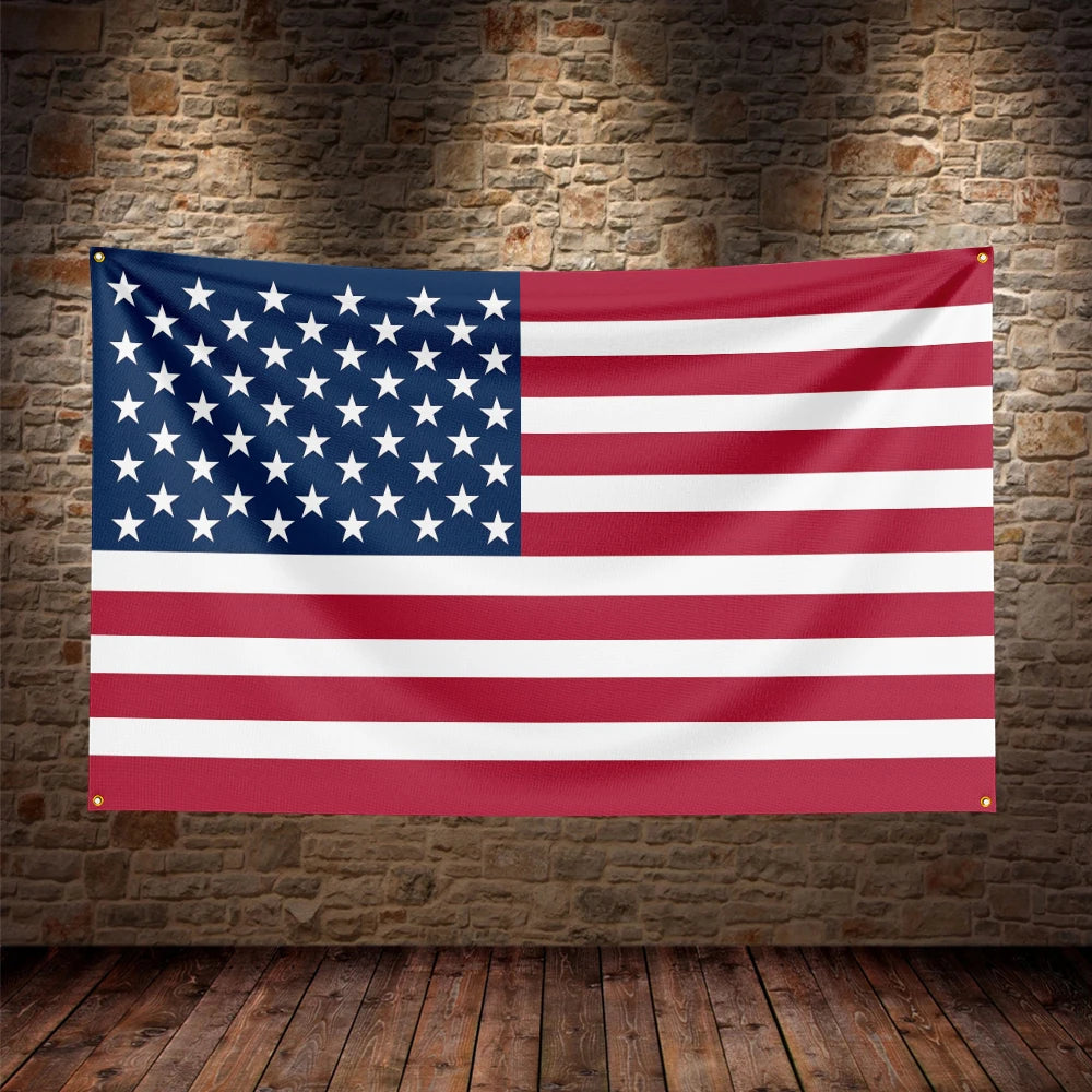 American Flag - Single-Sided Printed USA Flag with Brass Grommets