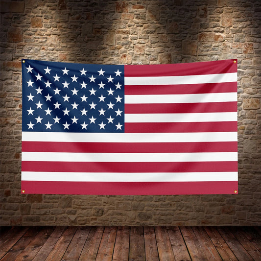 American Flag - Single-Sided Printed USA Flag with Brass Grommets