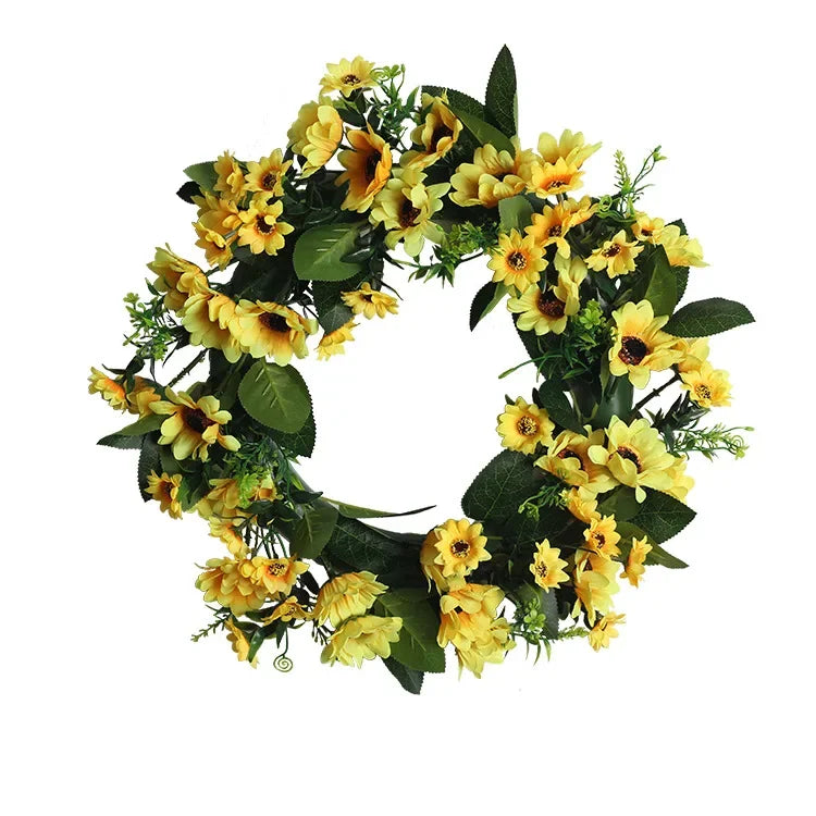 Artificial Eucalyptus Wreath - 18" Silk Greenery Door Decor