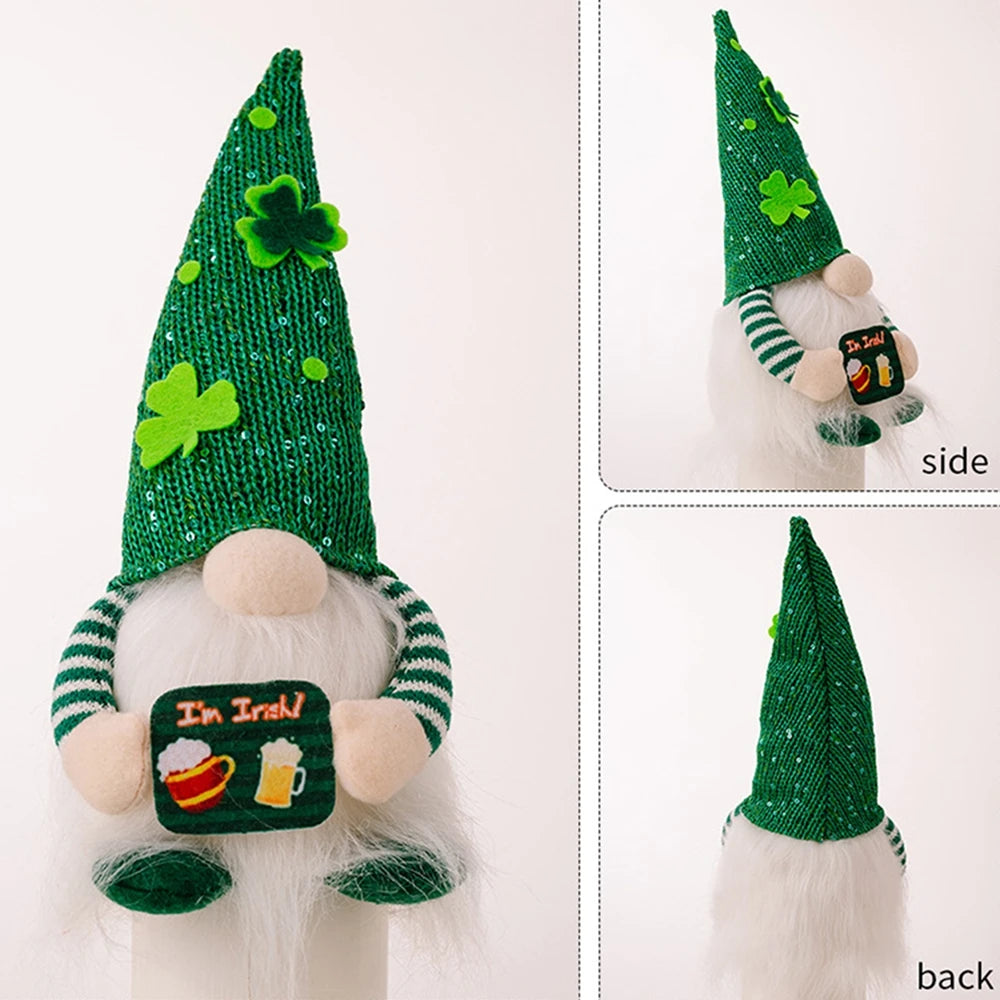 LED Light-Up Irish Gnome - St. Patrick's Day Plush Decor