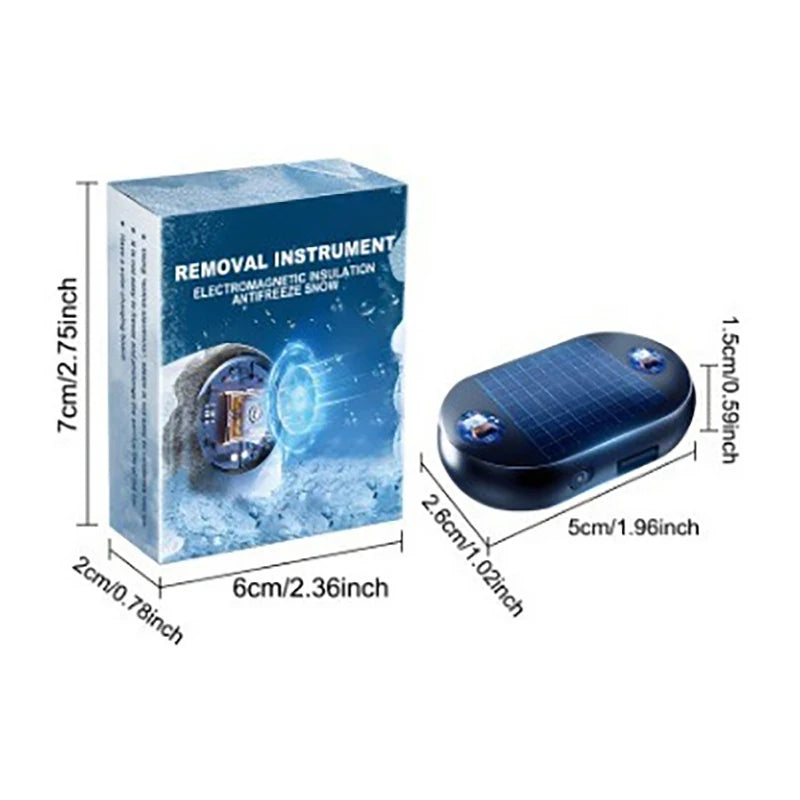 Solar Defrost Mini – Car Glass De‑Icer with USB Charging Bank