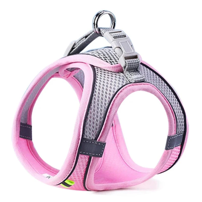Reflective Pet Harness Vest - Breathable Mesh for Cats, Small & Medium Dogs (Harness Only)