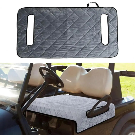 Velvet Golf Cart Seat Cover - Non-Slip Blanket for Club Cars, Grey Golf Cart Seat Cover