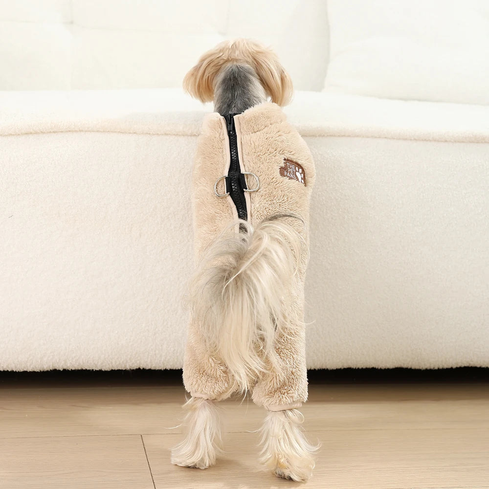 Soft Fleece Dog Coat - Winter Jacket with Zipper & D-Ring