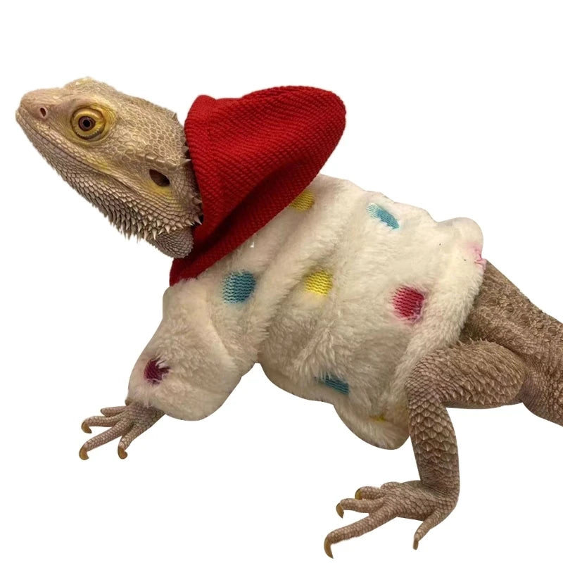 Bearded Dragon Hoodie Jacket - Handmade Warm Coat Costume for Reptiles & Small Pets