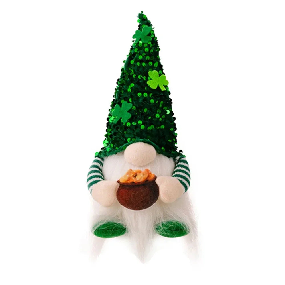 LED Light-Up Irish Gnome - St. Patrick's Day Plush Decor
