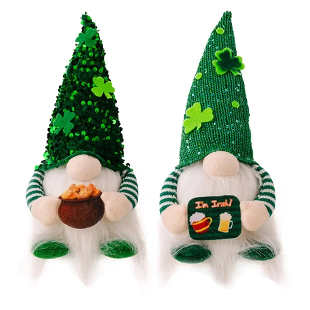 LED Light-Up Irish Gnome - St. Patrick's Day Plush Decor