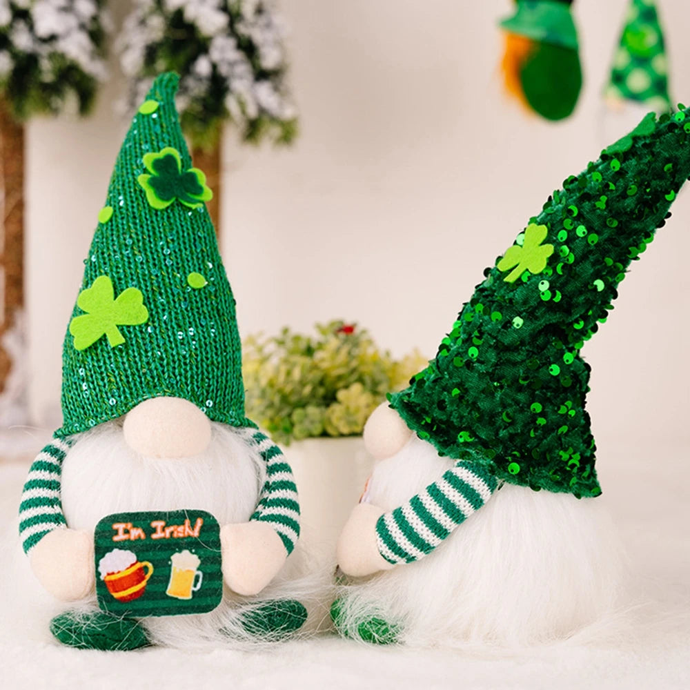 LED Light-Up Irish Gnome - St. Patrick's Day Plush Decor