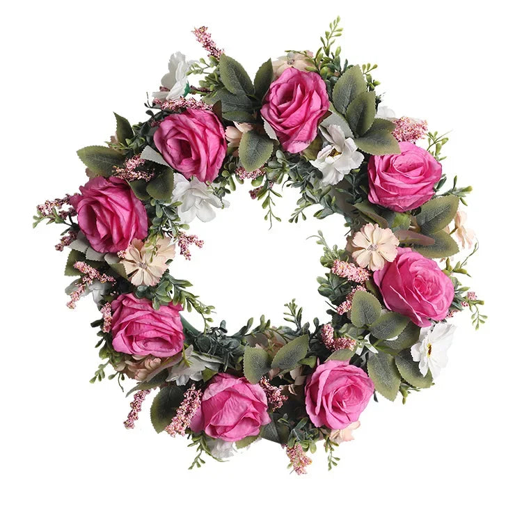 Artificial Eucalyptus Wreath - 18" Silk Greenery Door Decor