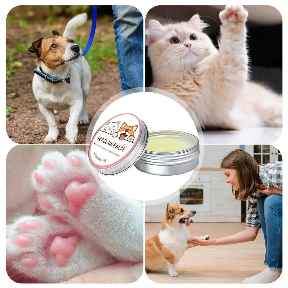 Paw Balm for Cats & Dogs 1.76oz - Pet Paw Protective Cream Nose Protector Moisturizer Cracked Feet Repair