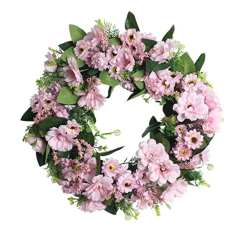 Artificial Eucalyptus Wreath - 18" Silk Greenery Door Decor