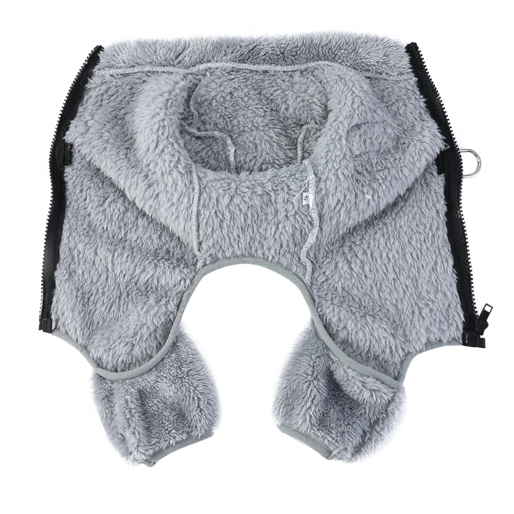 Soft Fleece Dog Coat - Winter Jacket with Zipper & D-Ring