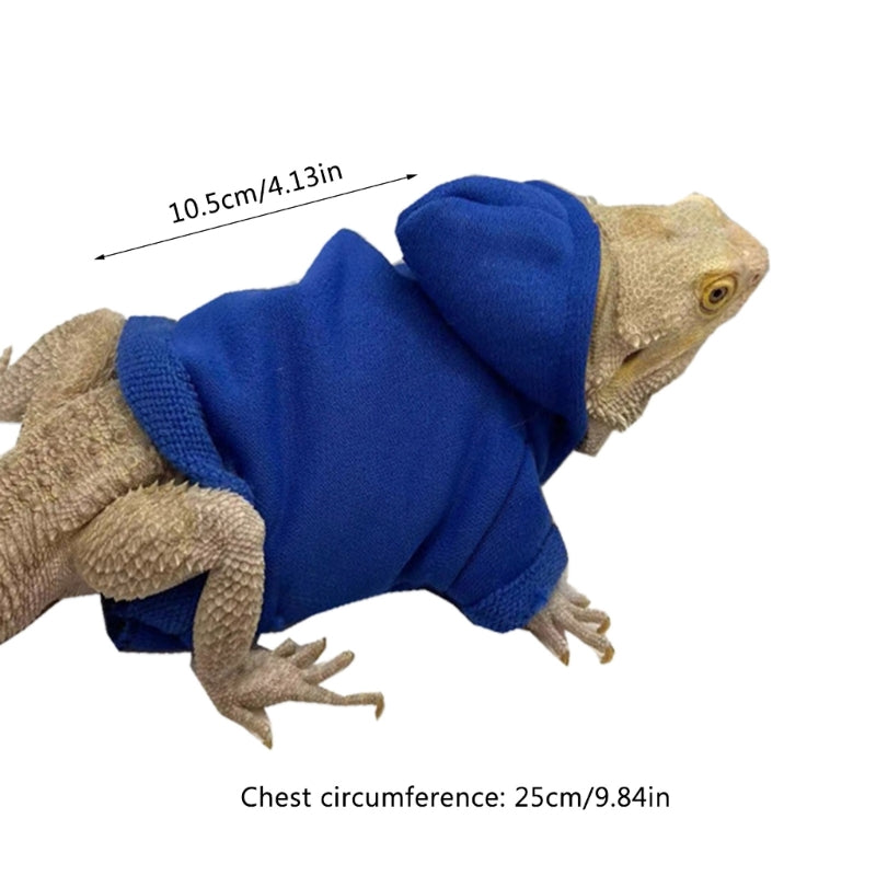 Bearded Dragon Hoodie Jacket - Handmade Warm Coat Costume for Reptiles & Small Pets