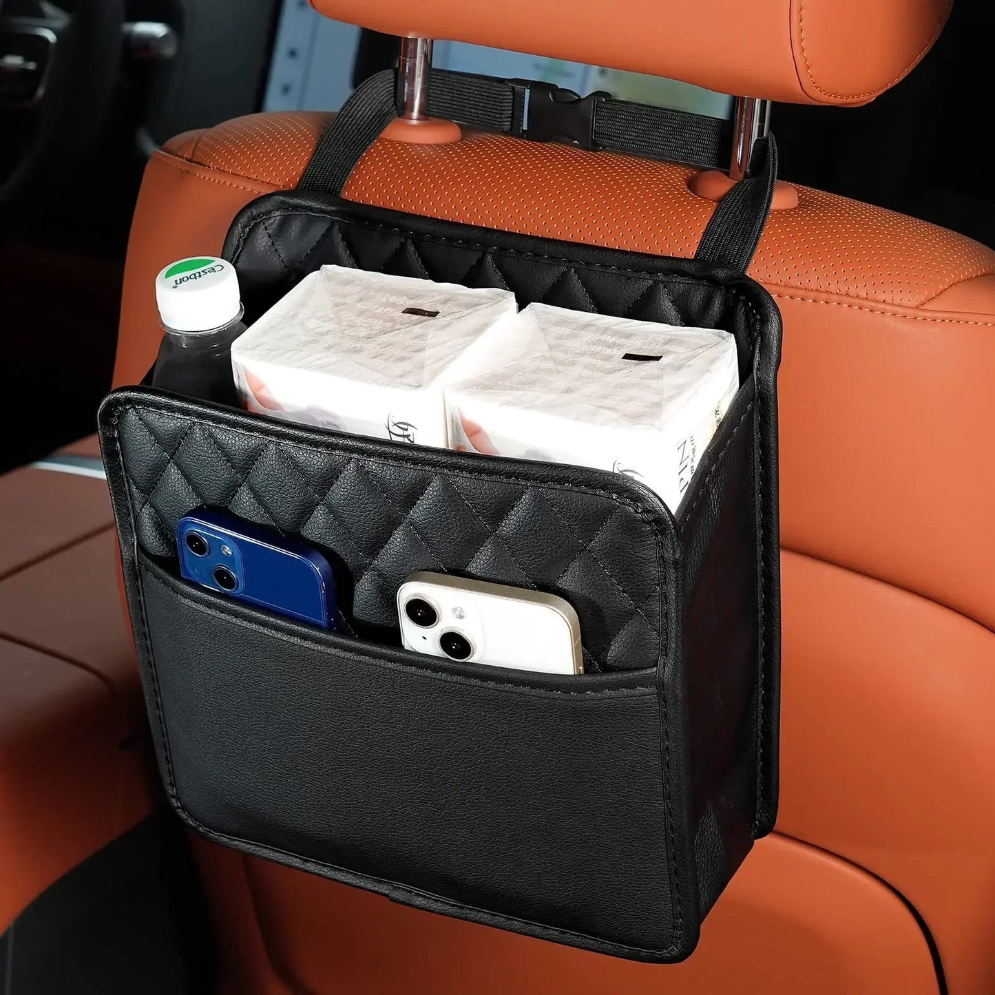 Car Seat Back Organizer - Multi-Pocket Storage with Cup Holder
