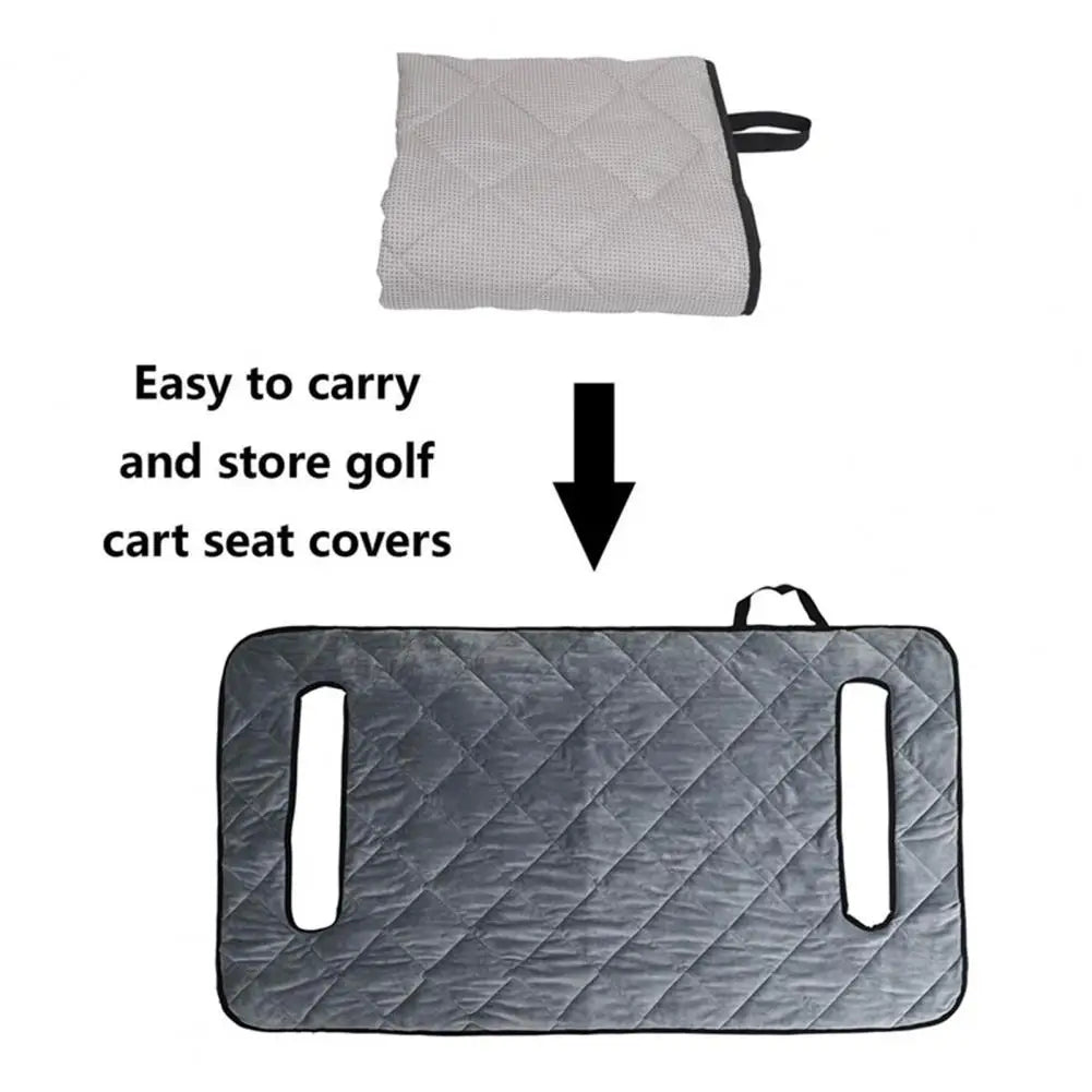 Velvet Golf Cart Seat Cover - Non-Slip Blanket for Club Cars, Grey Golf Cart Seat Cover