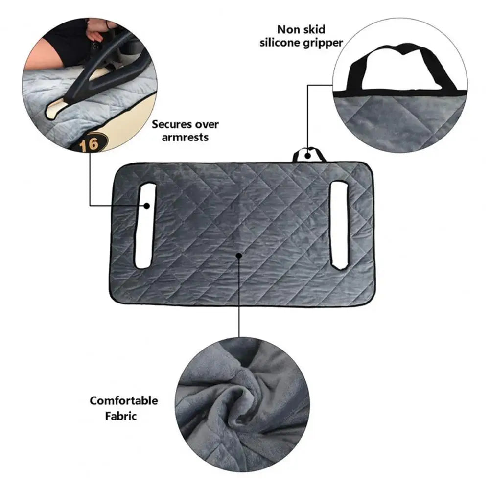 Velvet Golf Cart Seat Cover - Non-Slip Blanket for Club Cars, Grey Golf Cart Seat Cover