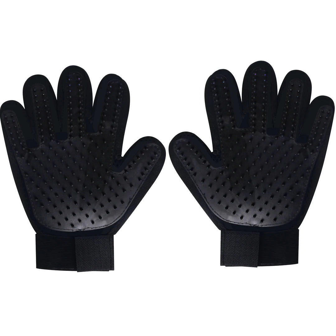 Pet Grooming Gloves - Gentle Hair Removal & Massage Brush for Dogs & Cats