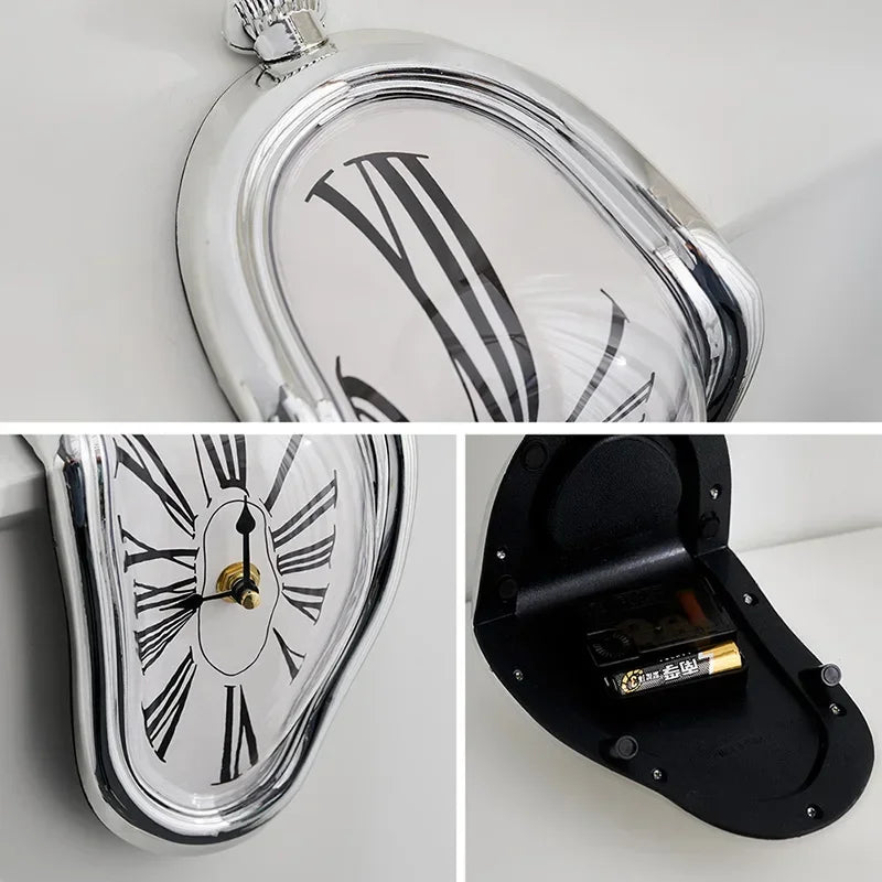Melting Clock - Salvador Dali Surrealist Shelf Decor