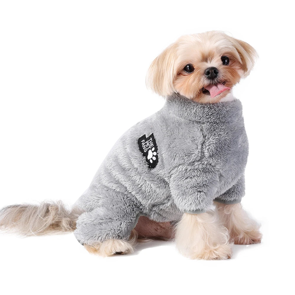Soft Fleece Dog Coat - Winter Jacket with Zipper & D-Ring