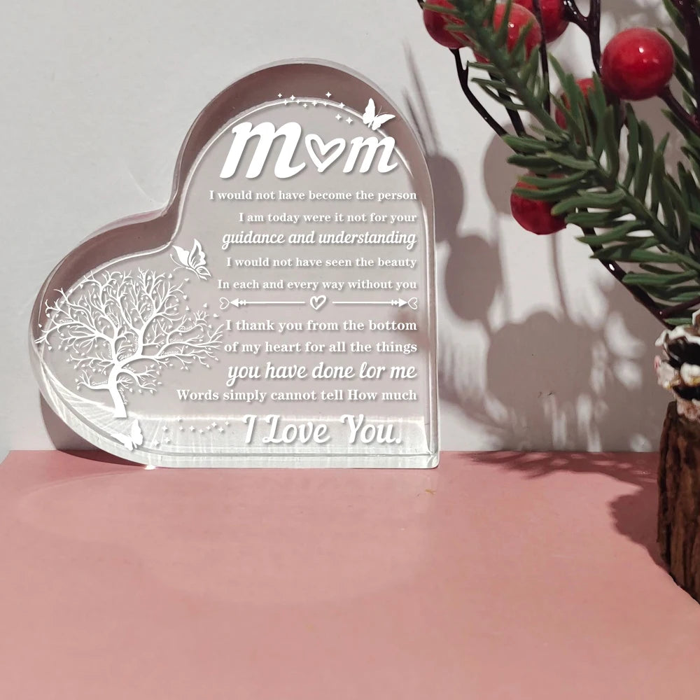 Mom Love Plaque – From Daughter, Son, or Family