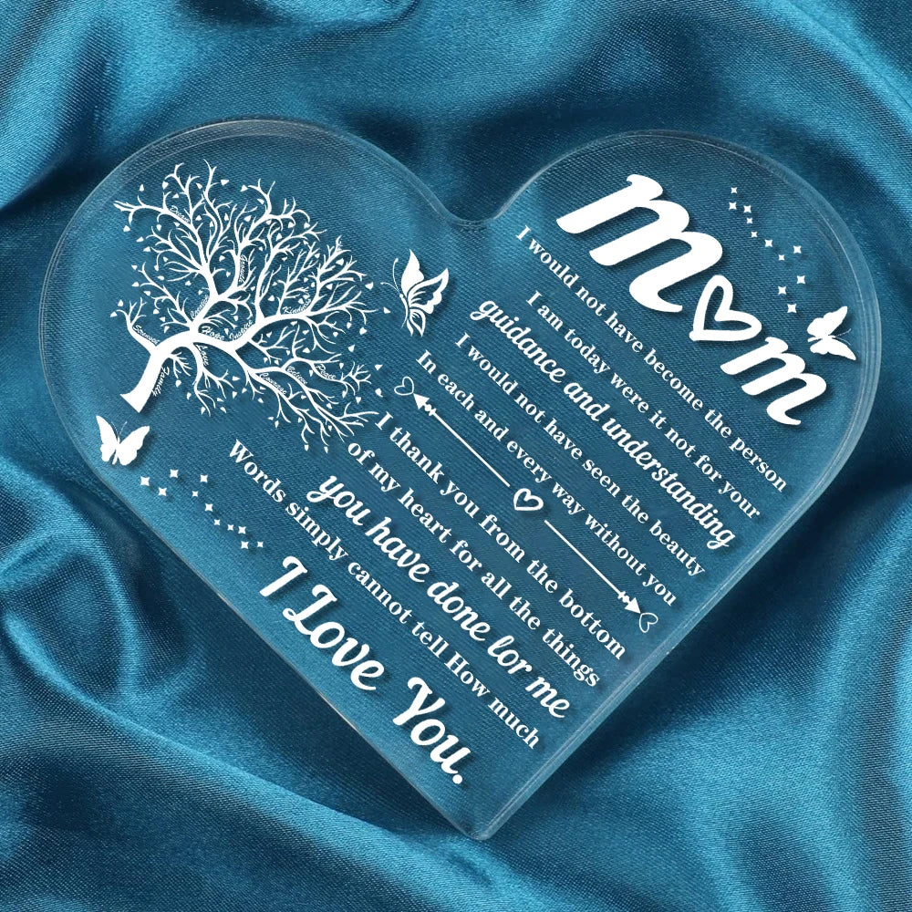 Mom Love Plaque – From Daughter, Son, or Family